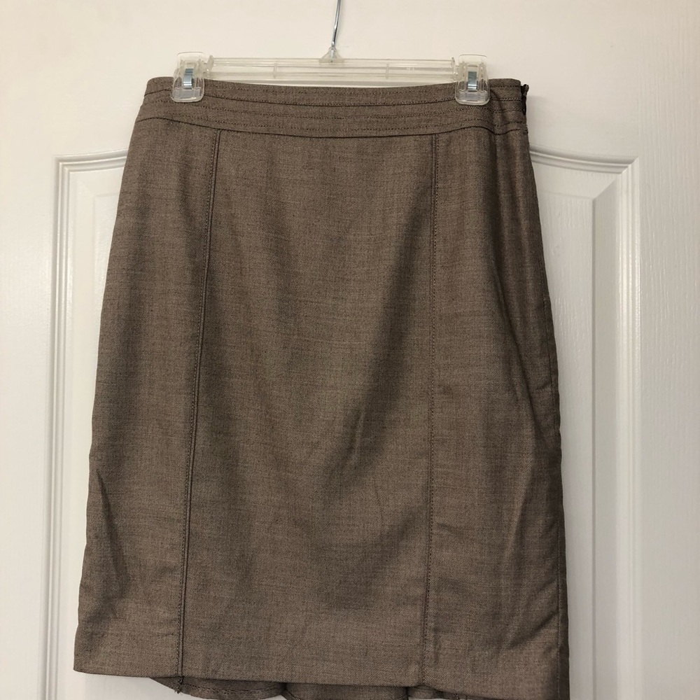 White House Black Market tan pencil skirt